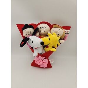 PEANUTS PLUSH BOUQUET Snoopy Woodstock Charlie Brown Lucy Patty 13" NEW W/TAGS